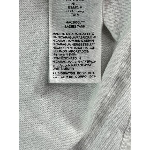 Disney Mickey & Minnie Mouse Shirt Tank Top Womens Medium White Cotton Graphic - Picture 4 of 10